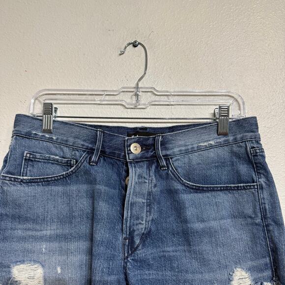 3x1 NYC Cut Off Denim Distress Shorts Sz 25 - Picture 4 of 13